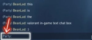Valorant Party Chat